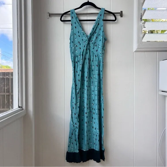 Kickee Pants Simple Twist Pajamas Dress Night Gown Blue Glacier Holiday Lights M - Picture 2 of 7